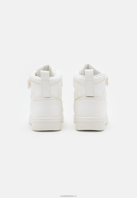 TX2DF1234 donne Anna Field scarpe da ginnastica alte bianco/oro