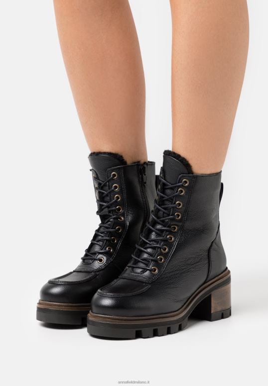 TX2DF2036 donne Anna Field stivaletti invernali in pelle stivali invernali neri