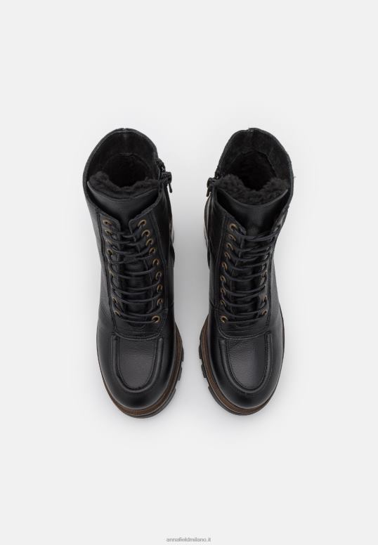 TX2DF2036 donne Anna Field stivaletti invernali in pelle stivali invernali neri