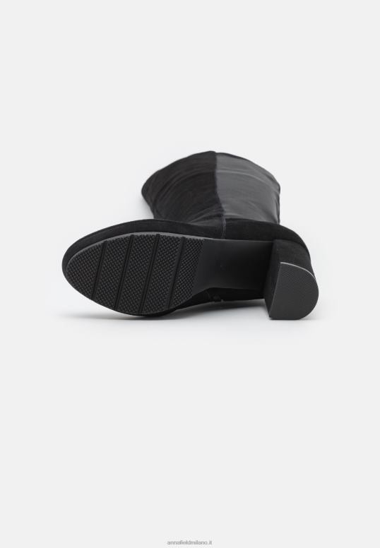 TX2DF2239 donne Anna Field stivali sopra il ginocchio in pelle neri