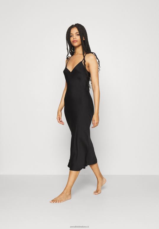 TX2DF1040 donne Anna Field camicia da notte da sposa camicia da notte nera