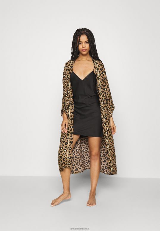 TX2DF1044 donne Anna Field semplice camicia da notte in raso nero