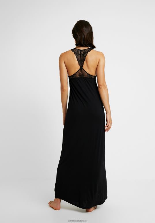 TX2DF1057 donne Anna Field anna abito lungo in viscosa camicia da notte nera