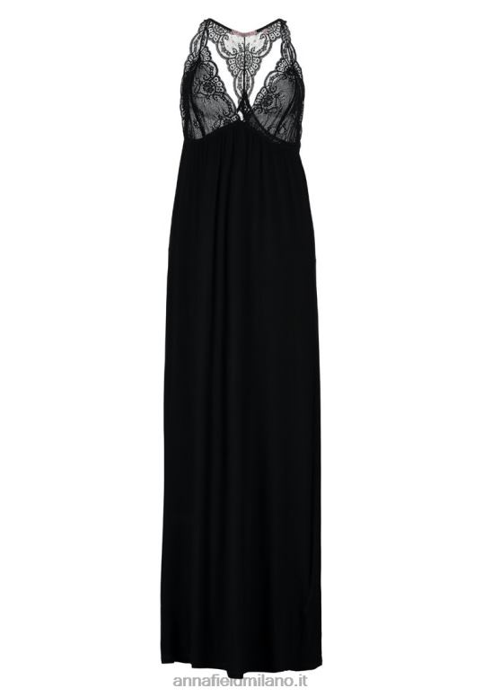 TX2DF1057 donne Anna Field anna abito lungo in viscosa camicia da notte nera