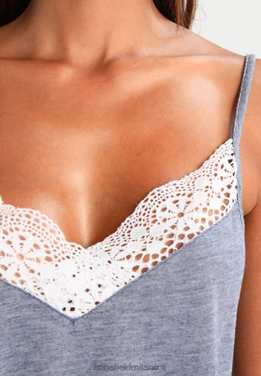 TX2DF1060 donne Anna Field set pigiama set bianco sporco/blu scuro