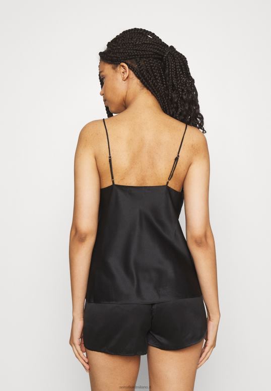 TX2DF1068 donne Anna Field set pigiama corto in raso semplice nero