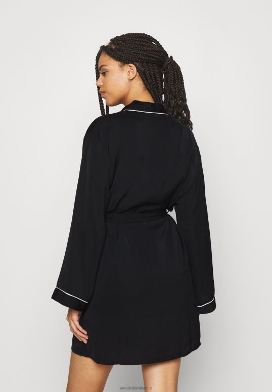 TX2DF1088 donne Anna Field vestaglia in raso amanda vestaglia nera