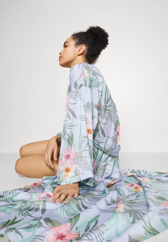 TX2DF1090 donne Anna Field vestaglia floreale vestaglia blu