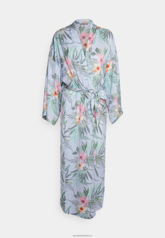 TX2DF1090 donne Anna Field vestaglia floreale vestaglia blu