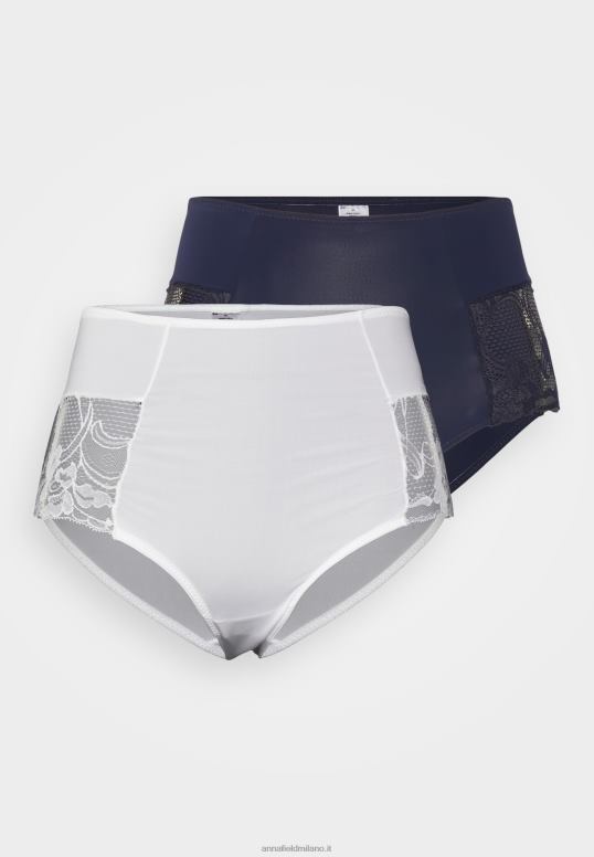 TX2DF1002 donne Anna Field Confezione da 2 slip blu scuro/bianco