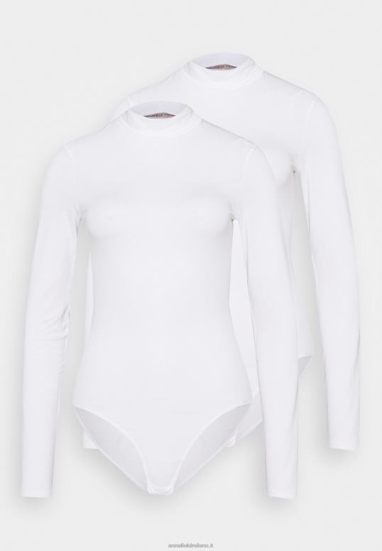TX2DF1023 donne Anna Field laura 2pp body a collo alto body bianco