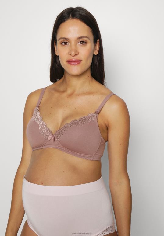 TX2DF918 donne Anna Field papavero 2pp reggiseno per allattamento reggiseno a triangolo rosa/bianco