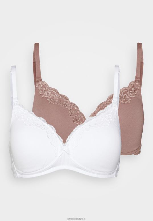 TX2DF918 donne Anna Field papavero 2pp reggiseno per allattamento reggiseno a triangolo rosa/bianco