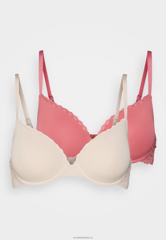 TX2DF923 donne Anna Field Confezione da 2 reggiseni con ferretto rosa/beige