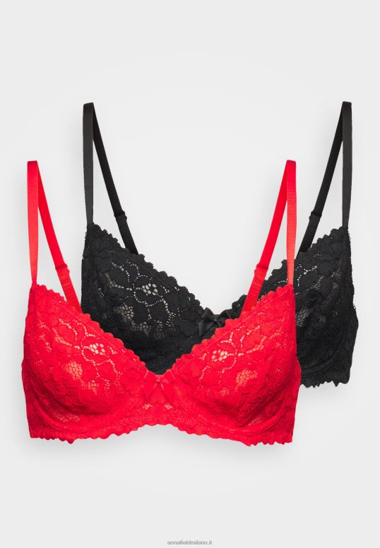 TX2DF932 donne Anna Field Confezione da 2 reggiseni con ferretto rosso/nero