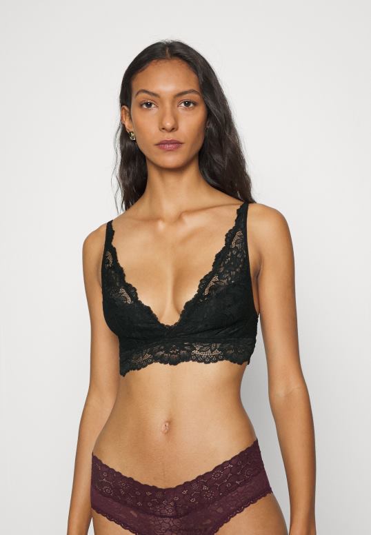 TX2DF936 donne Anna Field Bustino bralette 3 pezzi nero/beige/rosso scuro