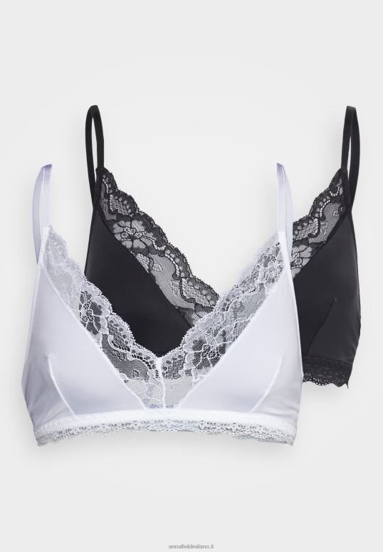 TX2DF942 donne Anna Field Confezione da 2 reggiseni a triangolo nero/bianco