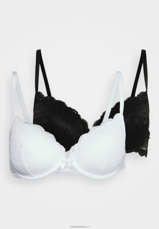 TX2DF943 donne Anna Field Confezione da 2 reggiseni con ferretto in pizzo bianco/nero