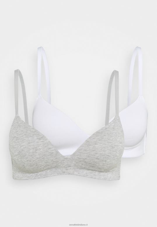 TX2DF946 donne Anna Field 2pp georgia bra t-shirt reggiseno grigio/bianco