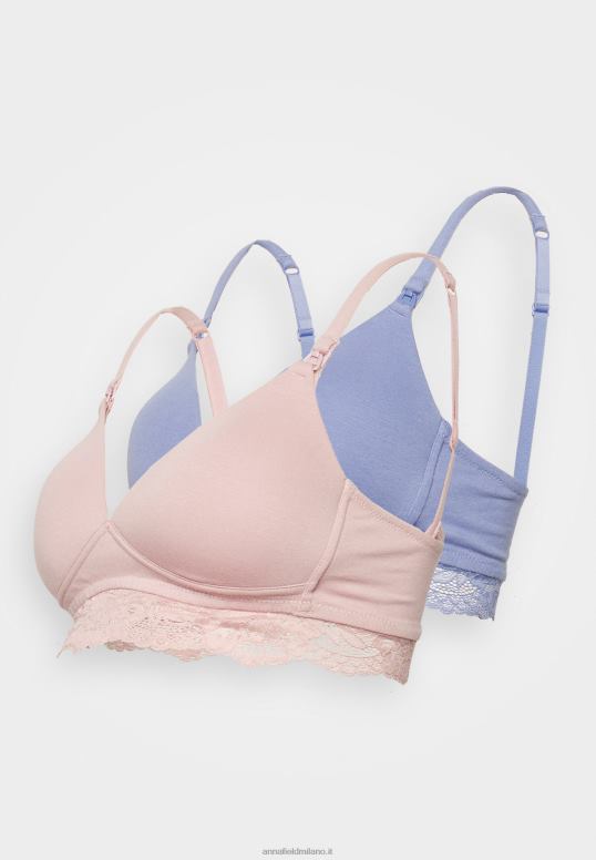 TX2DF949 donne Anna Field Confezione da 2 reggiseni t-shirt blu scuro/rosa