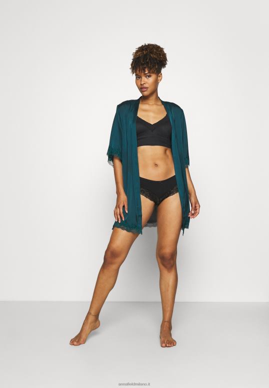 TX2DF954 donne Anna Field Confezione da 5 slip in cotone e pizzo neri