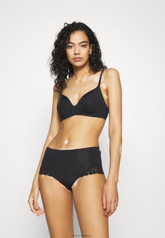 TX2DF968 donne Anna Field slip a vita alta ginepro 5pp nero