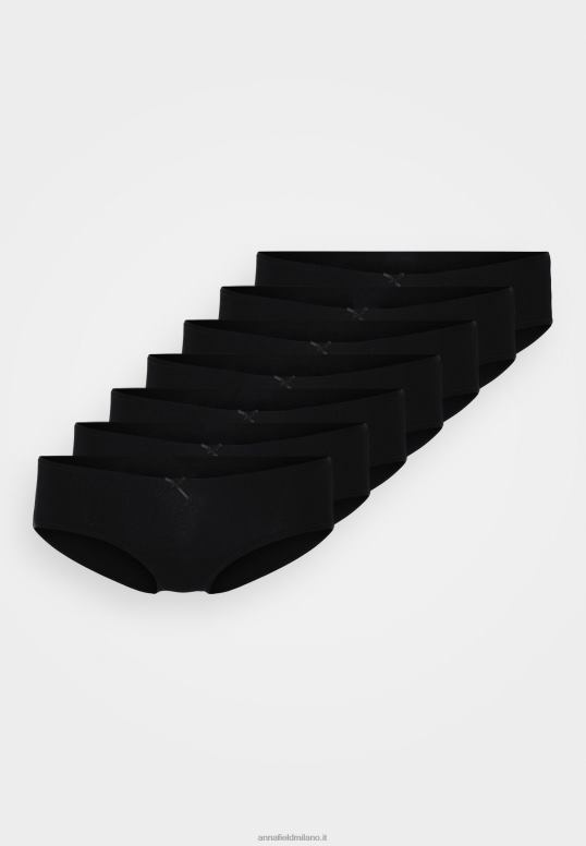 TX2DF985 donne Anna Field romy confezione da 7 slip neri