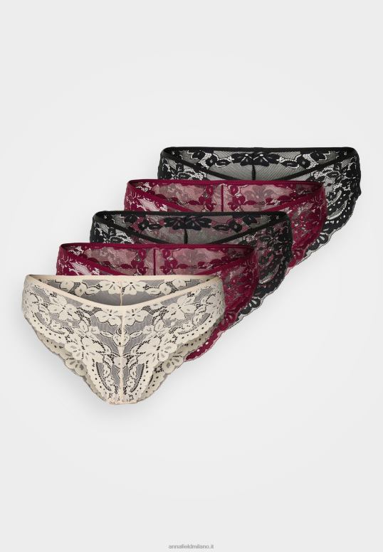 TX2DF994 donne Anna Field Confezione da 5 slip nero/rosso/carne