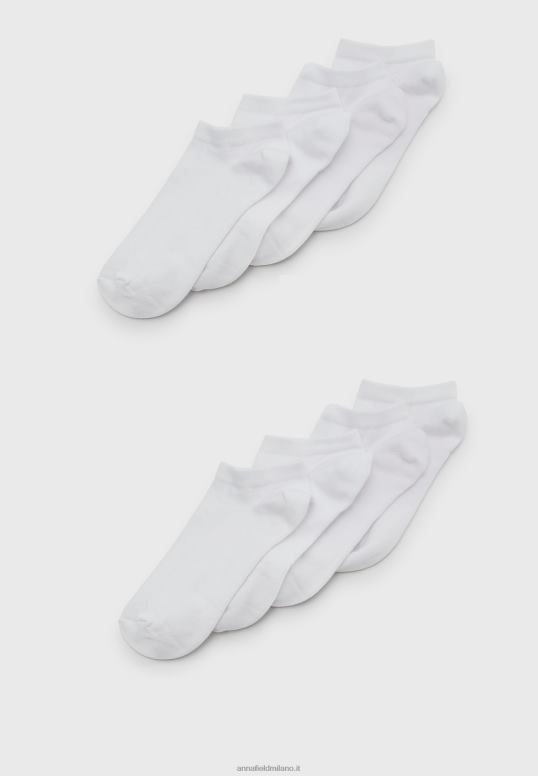 TX2DF1117 donne Anna Field Confezione da 8 calzini bianchi