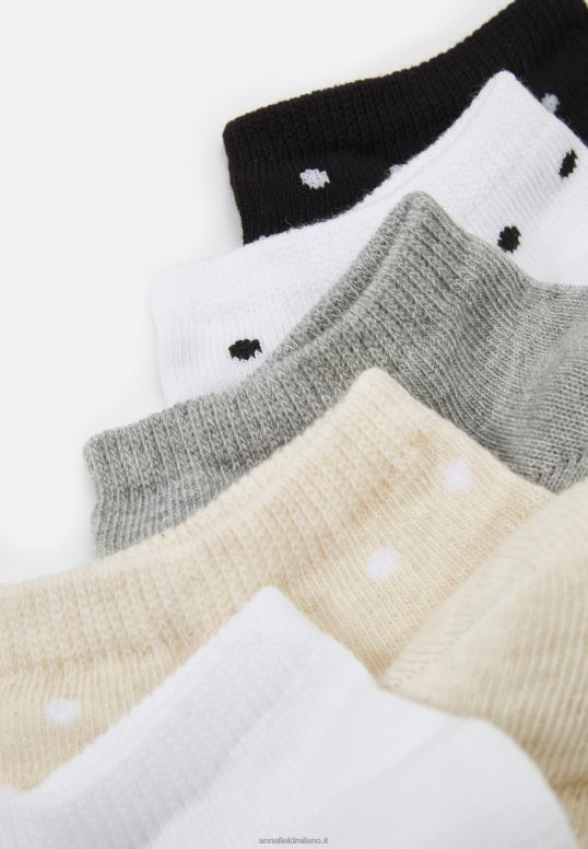 TX2DF1137 donne Anna Field Confezione da 5 calzini grigio/bianco/nero