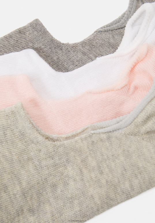 TX2DF1153 donne Anna Field Confezione da 8 calzini da ginnastica rosa, bianchi, grigi