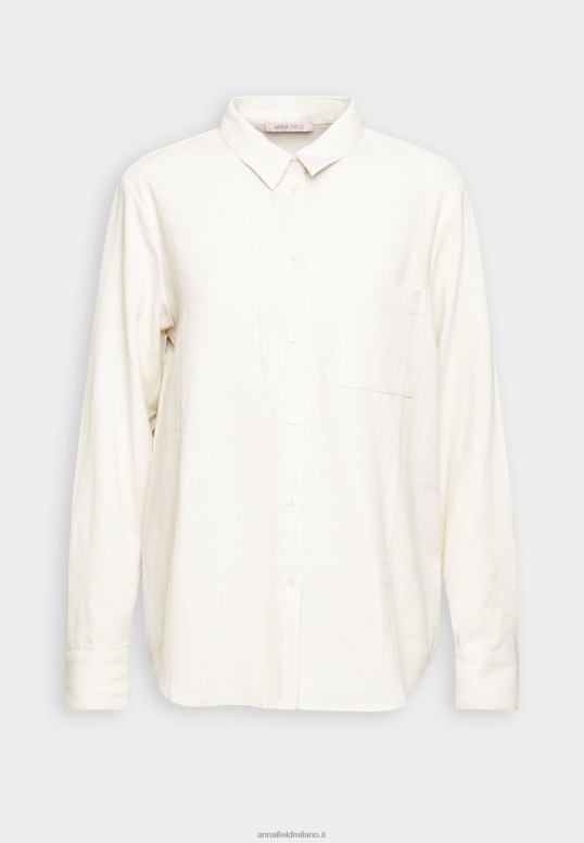 TX2DF680 donne Anna Field blusa button down in misto lino blusa button down beige