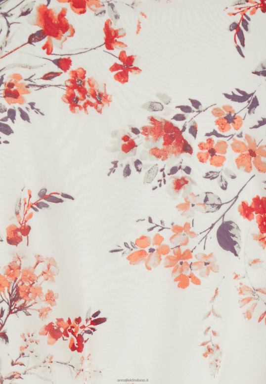 TX2DF691 donne Anna Field camicetta con cintura in chiffon bianca/rossa