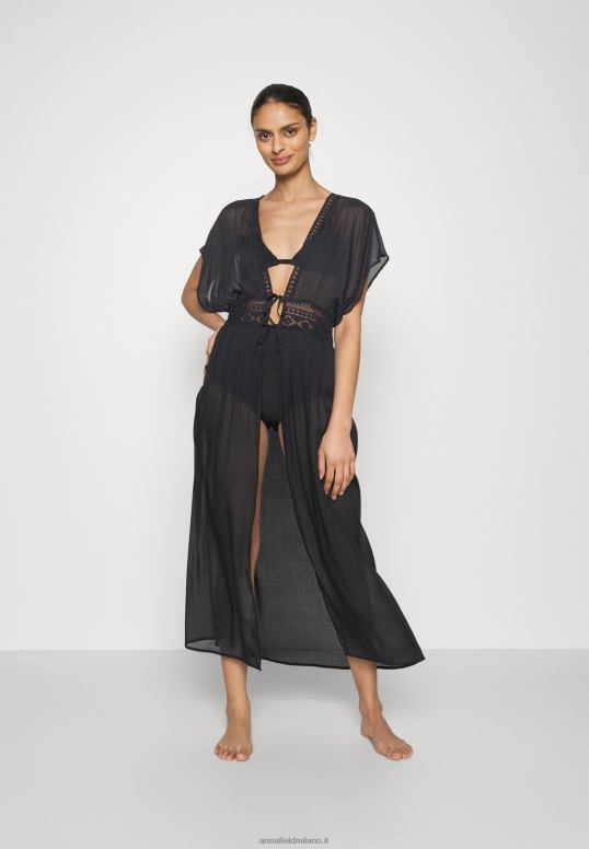 TX2DF739 donne Anna Field copricostume ricamato 802 nero accessorio mare 802 nero