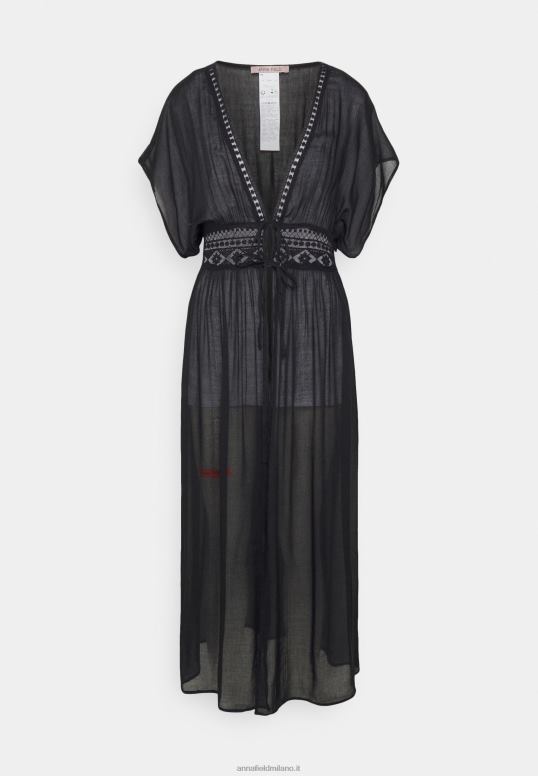 TX2DF739 donne Anna Field copricostume ricamato 802 nero accessorio mare 802 nero