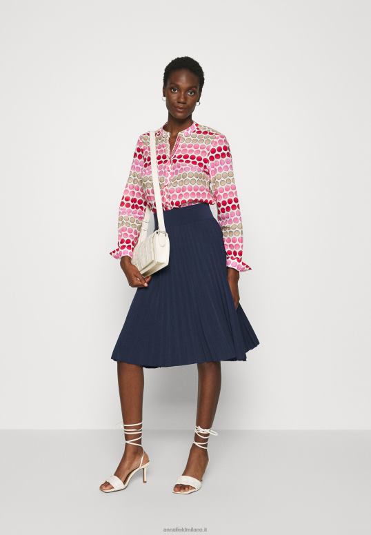 TX2DF774 donne Anna Field minigonna a trapezio plissettata gonna a trapezio blu mare