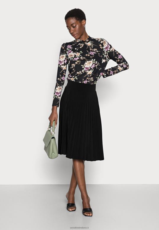 TX2DF776 donne Anna Field plissettata minigonna a trapezio gonna a trapezio nera