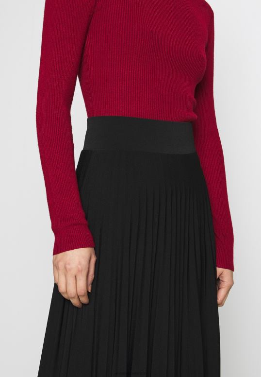 TX2DF782 donne Anna Field gonna midi a trapezio plissettata gonna a trapezio nera