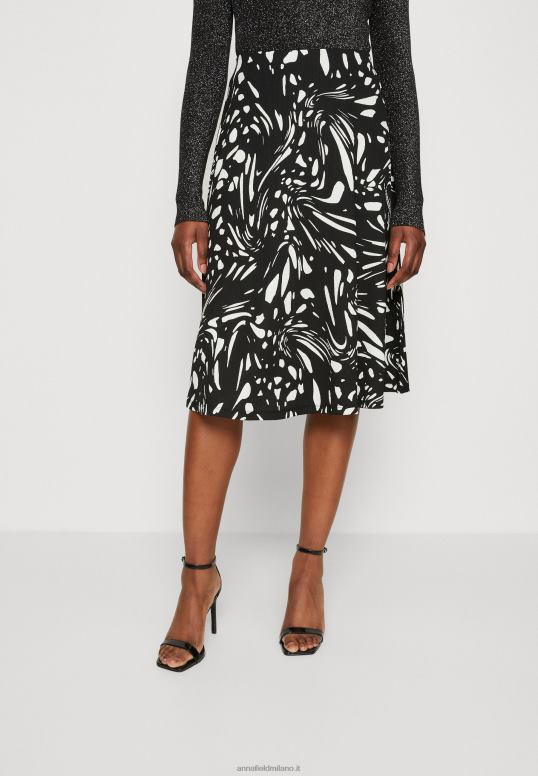 TX2DF788 donne Anna Field gonna svasata nera/bianca