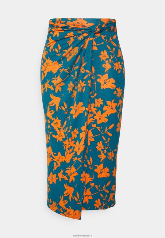 TX2DF795 donne Anna Field gonna a tubino blu