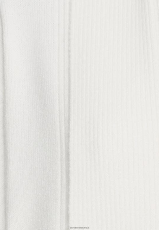 TX2DF827 donne Anna Field cardigan con collo piegato a costine bianco sporco