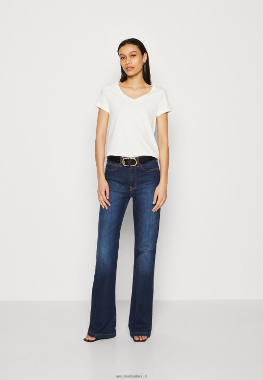 TX2DF255 donne Anna Field Confezione da 3 t-shirt basic giallo scuro/viola/bianco