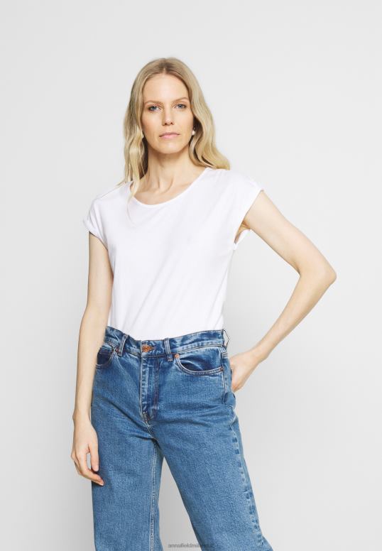 TX2DF266 donne Anna Field Confezione da 3 t-shirt basic nere/bianche/grigio chiaro screziato