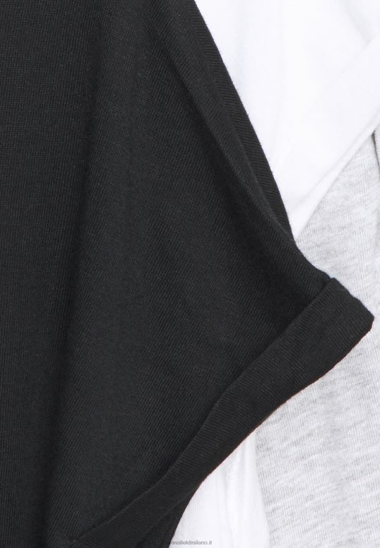 TX2DF266 donne Anna Field Confezione da 3 t-shirt basic nere/bianche/grigio chiaro screziato
