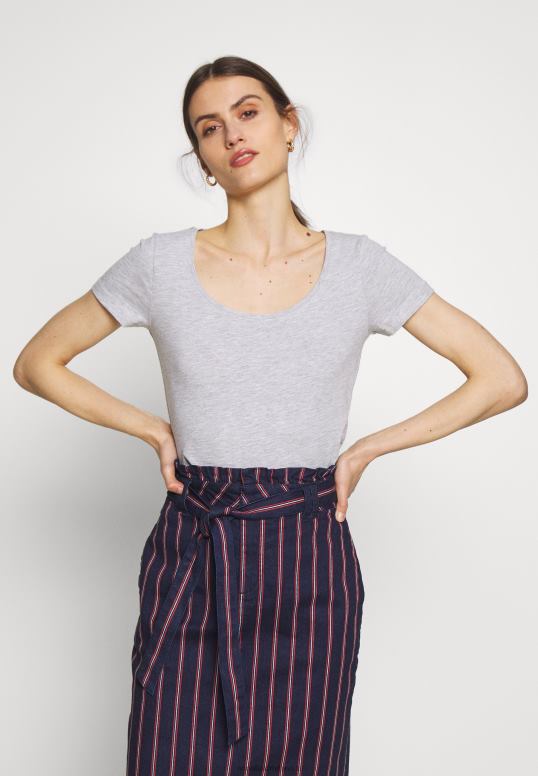 TX2DF271 donne Anna Field Confezione da 3 t-shirt basic bianco/navy/grigio chiaro melange