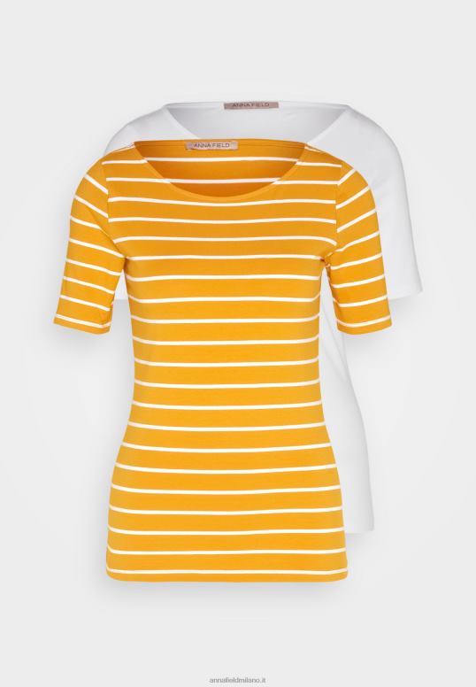 TX2DF295 donne Anna Field t-shirt con stampa giallo scuro/bianco