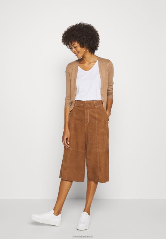 TX2DF297 donne Anna Field t-shirt basic con scollo a V e spalle basse, confezione da 2, bianca/bianca