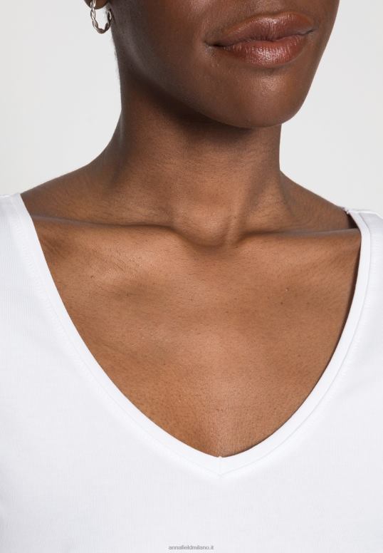 TX2DF300 donne Anna Field Confezione da 2 t-shirt basic bianche/nere