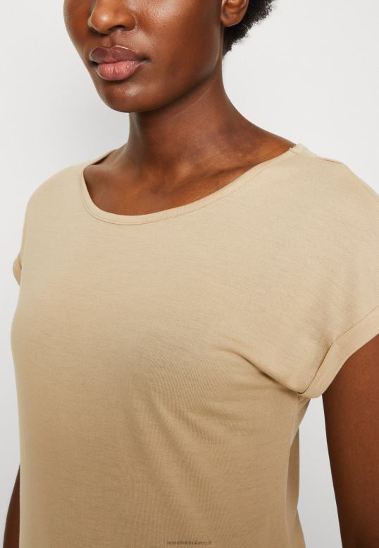 TX2DF301 donne Anna Field Confezione da 3 t-shirt basic beige/bianco sporco/rosso