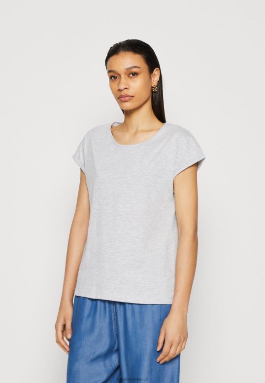 TX2DF308 donne Anna Field Confezione da 3 t-shirt basic bianco/grigio chiaro screziato/giallo scuro